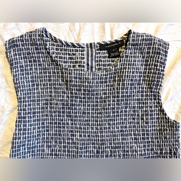 French Connection Stylish Blue and White Striped Women’s Dress Size 0 - Picture 6 of 15